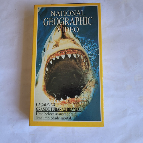 Vhs National Geographic - Caçada Ao Grande Tubarão Branco