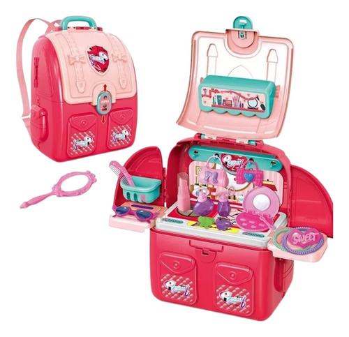 Set De Belleza De Maquillaje Niña Bolso Mochila 