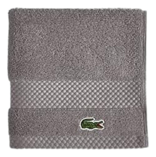 Lacoste Toalla De Baño 100% Algodón Supima 76 Cm X 137 Cm Color Gris Liso