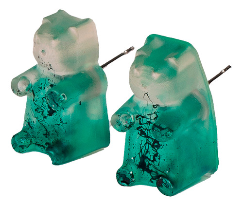 Aros Diseño Gummy Bear Aqua Celeste Zameta By Lina