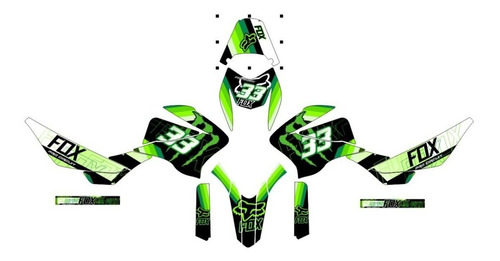 Stickers, Calca, Vinil, Para Moto Crossmax200 Mod-170