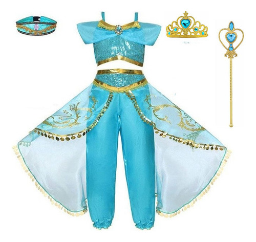 Disfraz De Princesa Árabe, Vestido De Jazmín Para Carnaval