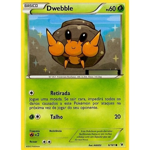 Dwebble - Pokémon Planta Comum - 6/101 - Pokemon Card Game