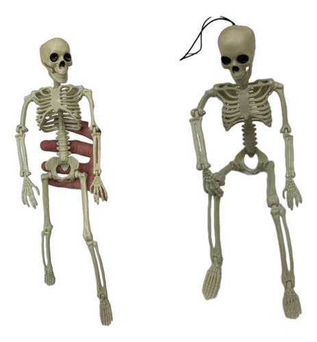 Kit Com 04 Esqueletos Plásticos Enfeite Halloween Ga2900
