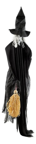 Boneca Bruxa Alcina Som E Luz Halloween 160cm Cromus