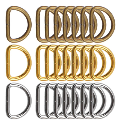 20 Anillos D Semicirculares De Metal De 1/2 Pulgadas, M...