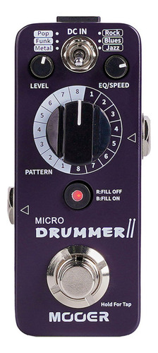 Pedal De Efectos Mooer Mdm2 Micro Drummer Ii Color Violeta