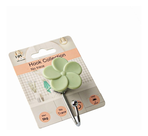 Pack De 3 Ganchos Colgador Para Baño Diseño Flores Colores