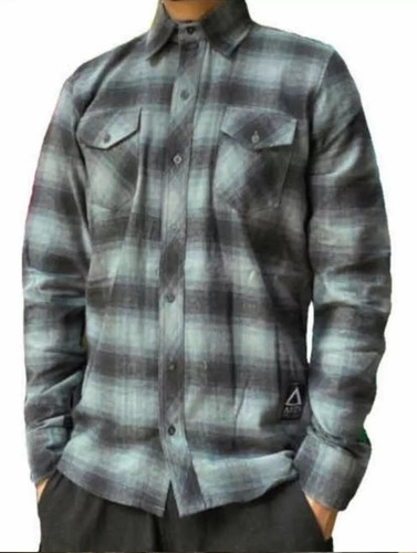 Camisa De Cuadros Gris Obscuro Marca Ares Urban