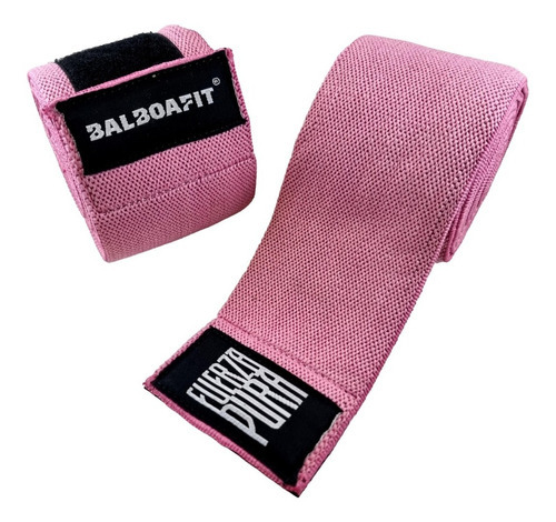 Vendas De Rodillas 200cm Balboafit Powerlifting Boxeo Gym Color Rosa