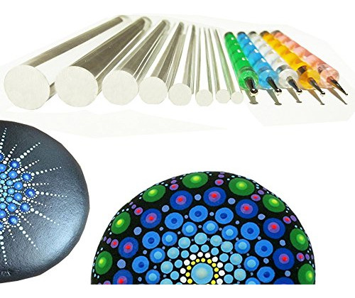 Mandala Rock Painting Pen Dot Dotting Tools Stencil Bru...