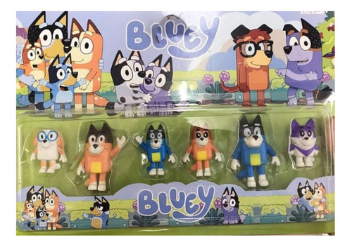 Muñecos Bluey Amigos Set 6 Unidades