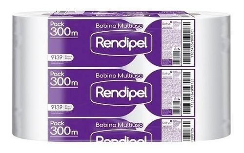 Imagen 1 de 1 de Bobina Industrial Elite Rendipel Doble Hoja 150 M X 2 Rollos