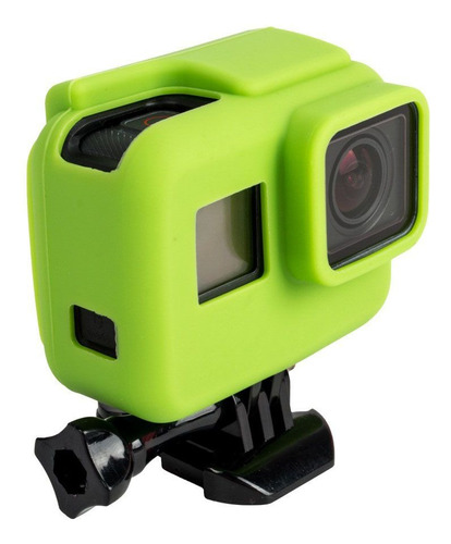 Capa Protetora Em Silicone Câm Gopro Hero 567 Black Verde