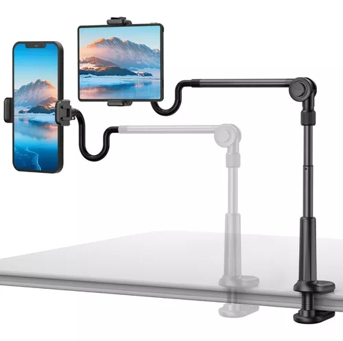 Soportes y soportes ajustables para tableta: soporte para teléfono celular  para tableta, rotación de ángulo giratorio de 360 grados para 4 a 11