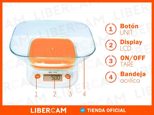 Imagen 7 de 10 de Balanza Electronica Digital De Cocina 1gr A 5kg Precision