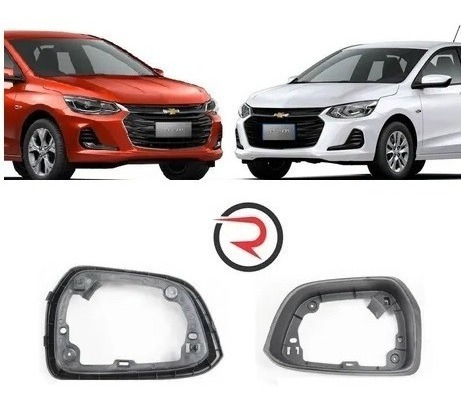 Par Moldura Aro Retrovisor Novo Onix 20 21 22 Esquerd Direit