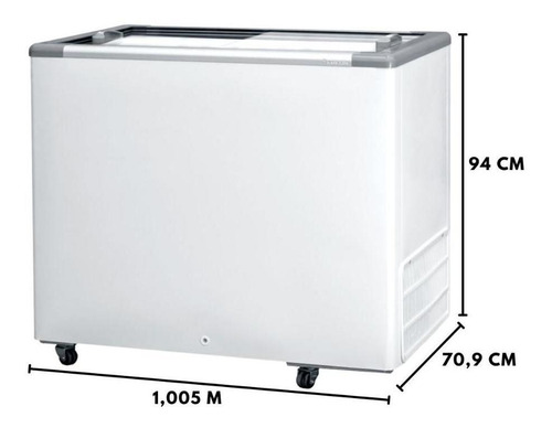 Freezer Horizontal Dupla Ação 311 L Conservador Expositor Porta De Vidro Fricon - 220v