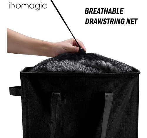 Cesta De Lavandería Ihomagic 45l, Canasta De Lavado De Ropa