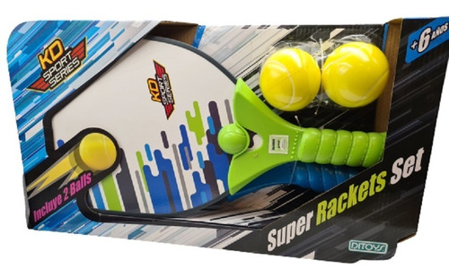 Super Rackets Set Sport Series + 2 Pelotas Set Juego Playa