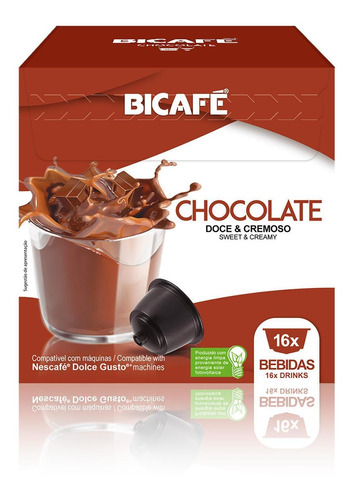 Cápsula Bicafé Dolce Gusto Chocolate Quente 16 Unidades
