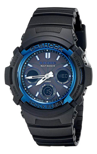 Casio G-shock Awgm100a-1a, Resistente, Solar, De Resina Negr