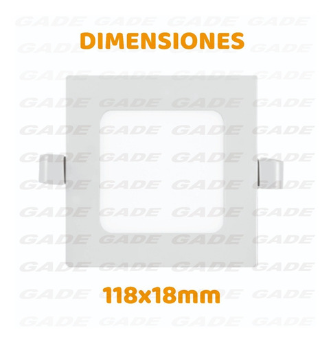 Imagen 4 de 7 de Panel Plafón Led Embutir 6w Cuadrado