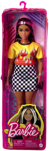 Imagem 1 de 6 de Barbie Fashionistas Doll 179 Curvy Highlighted Hair & Flame 
