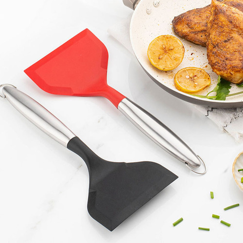 Pala De Silicona De Acero Inoxidable, Espátula Para Cocinar,