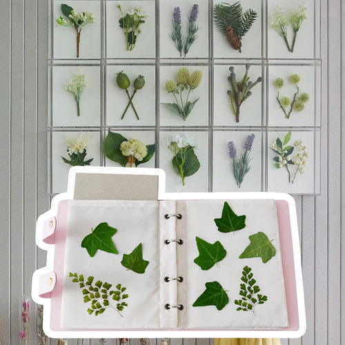 Libro De Prensa De Secado De Flores Kit De De 20cmx23cm Rosa