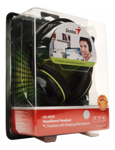 Audífono Multimedia Genius Hs-400 Negro