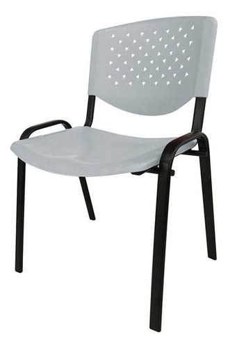 Silla Económica Plástica Apilable Campbell X6 Estructura De La Silla Gris