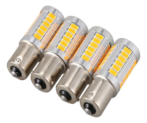 4 Bombillas Led 33smd Para Señal De Coche Bau15s Py21w, Ámba