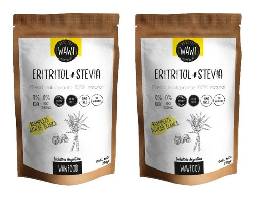 Eritritol 99,5% + Stevia Puro 0,5% | 100% Natural | X500gr. 