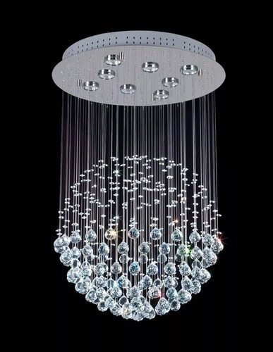 Colgante Techo Araña Moderno Cristales 8 Luces Gu10 50cm