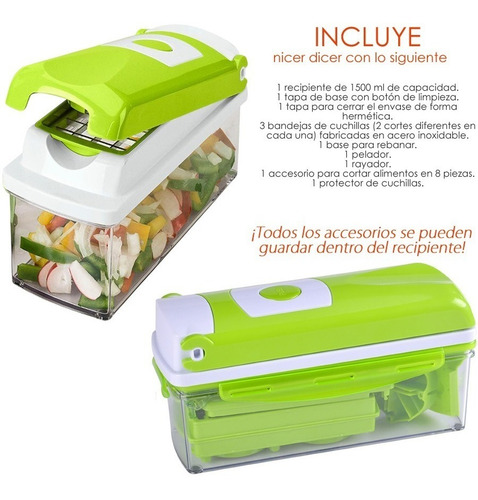 Imagen 5 de 5 de Nicer Dicer Plus Cortador Rayador Verdura Original