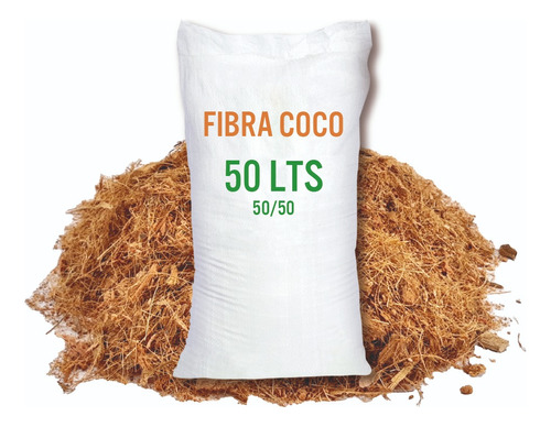Fibra De Coco 50 Litros 50/50 Fibra/polvo