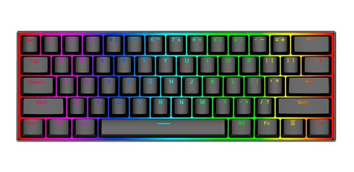 Imagen 1 de 7 de Teclado Gamer Mecanico 60% Redragon K630 Dragonborn Black