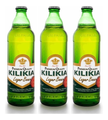 Cerveza Kilikia Lager Beer Porron 500 Ml. Armenia Pack X3