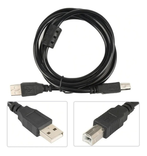 Cable de impresora HP Deskjet de 3 m 2376 2050 1516 2546 2676 2776, color negro