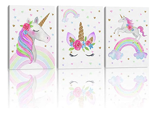 Algo Unicornio - Estirado/enmarcado, Listo Para Colgar Arte