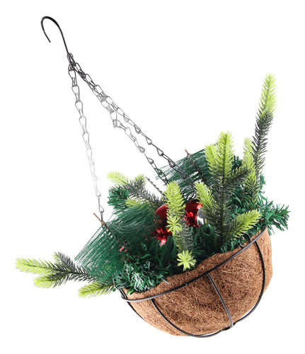 Cesta Colgante De Navidad Artificial Decorada Con Madera De.