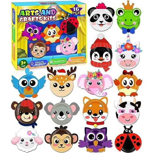 16 Pack Arts And Crafts For Kids, Toddler Crafts Animal...