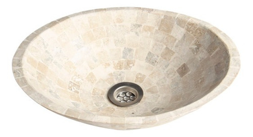 Imagen 3 de 5 de Combo Bacha Travertino Apoyo Griferia Monocomando Cisne Baño