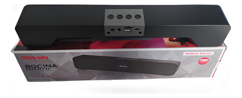 Bocina Bluetooth Portatil Recargable Usb Microsd Y Aux Negro