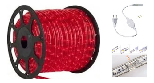 10 Metros Mangueira Led Alto Brilho Decoração Sanca Gesso Luz Vermelho Tensão De Operação 12v 127v