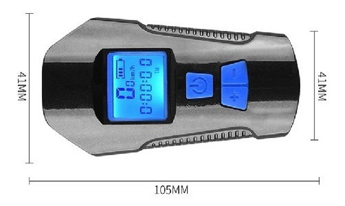Linterna/bocina Frontal Bicicleta Recargable Usb Negra