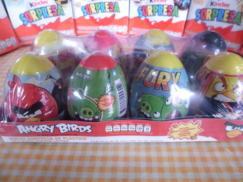 Huevo Sorpresa Angry Birds 8pz Plastico