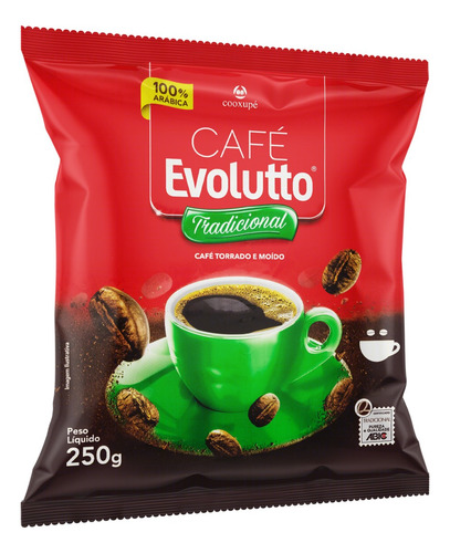 Café Torrado e Moído Tradicional Evolutto Pacote 250g