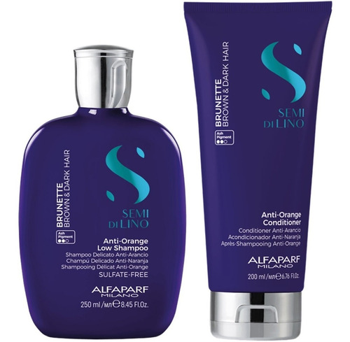 Shampoo+ Condition Para Cabello Castaño Alfaparf Anti Orange